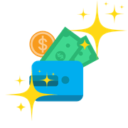 Illustration av plånbok som symboliserar jämförbara betalningsmetoder med Swish