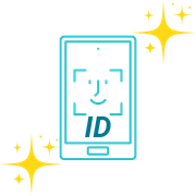 Telefon med ID applikation för att illustrera BankID