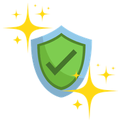 Illustration med sköld som symboliserar säkerheten hos Swish