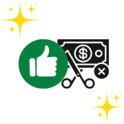 Tumme upp för att illustrera fördelar med skattefria casinon