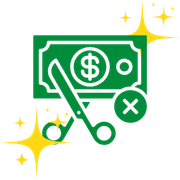 En sax som klipper sönder en sedel för att illustrera skattefria vinster på MGA-casinon