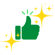 Illustration av en en tumme-upp som symboliserar slutsatserna vi har dragit kring Swish