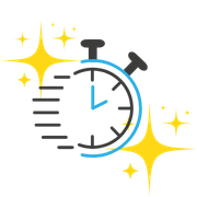 Ett stopur för att illustrera snabba uttag på ett MGA-casino