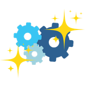 Illustration med kugghjul som symboliserar vilka typer av casinon som använder Trustly
